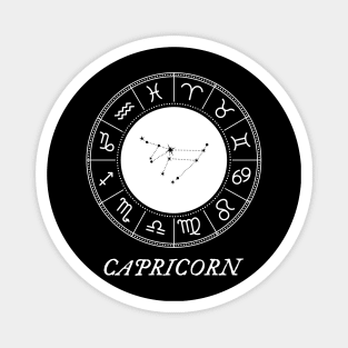 Capricorn Zodiac Sign Design With Constellation Magnet